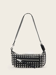 AllSaints Black Vega Emb Mini Shoulder Bag - Image 1 of 5