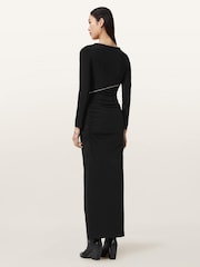 AllSaints Black Elsie Zipper Dress - Image 3 of 4
