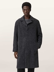 AllSaints Grey Duke Coat - Image 1 of 7
