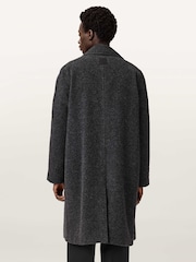 AllSaints Grey Duke Coat - Image 4 of 7