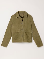 FatFace Green Petite Suede Jacket - Image 6 of 6