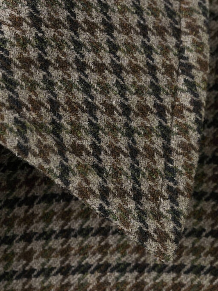Mango Brown Tweed Check Bubble Sleeve Jacket - Image 7 of 7 Mango Brown Tweed Check Bubble Sleeve Jacket - Image 7 of 7