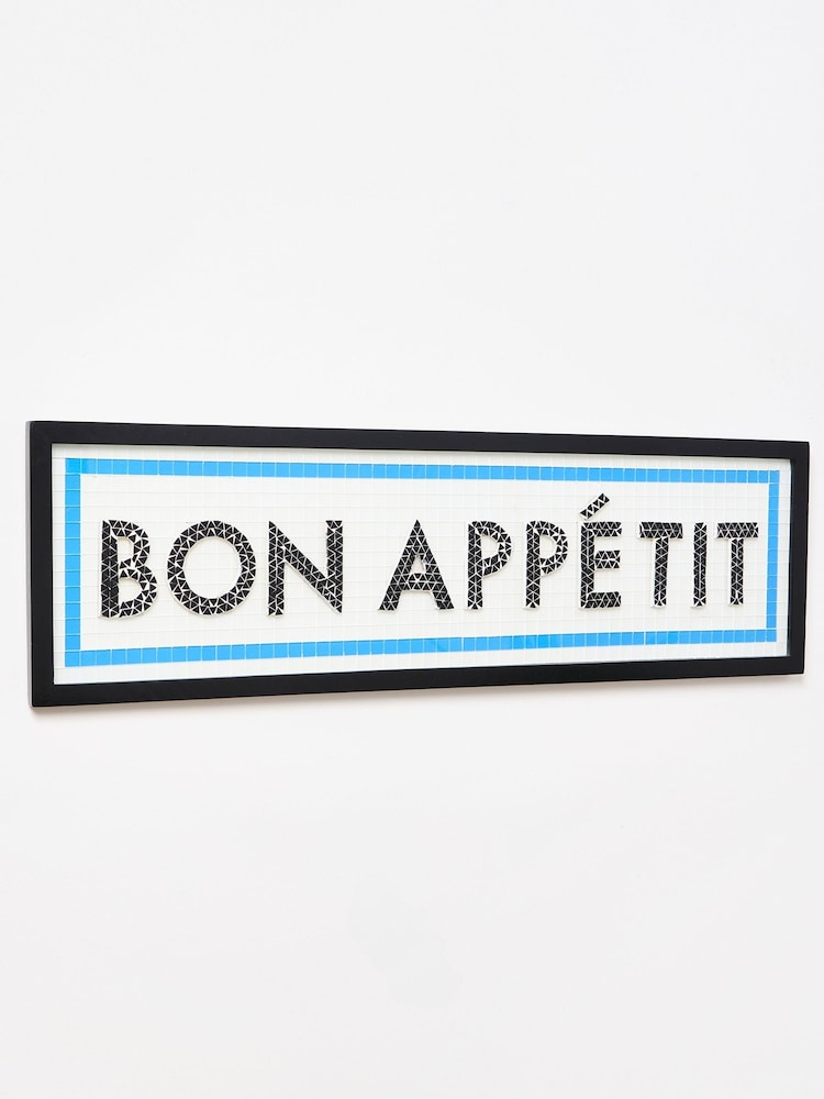 Oliver Bonas Cream Bon Appetit Framed Mosaic Wall Art - Image 2 of 4 Oliver Bonas Cream Bon Appetit Framed Mosaic Wall Art - Image 2 of 4