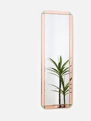 Oliver Bonas Pink Estrella Glass Full Length Wall Mirror - Image 1 of 4
