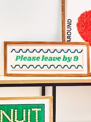 Oliver Bonas Pink Please Leave by 9 Wall Art - Image 1 of 5