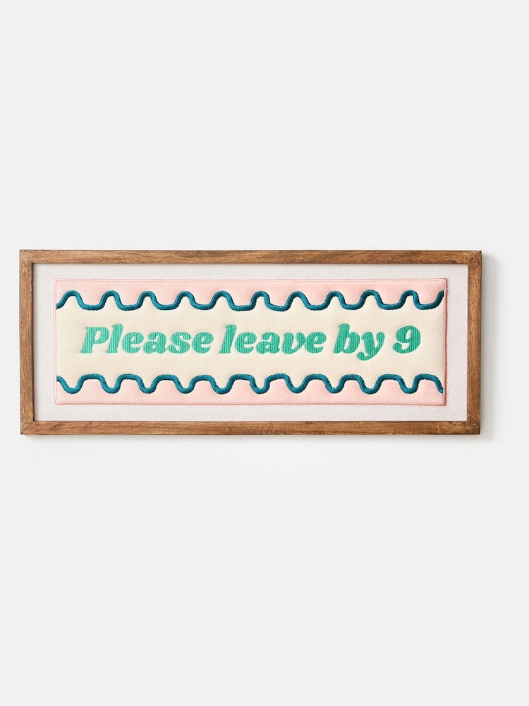 Oliver Bonas Pink Please Leave by 9 Wall Art - Image 2 of 5