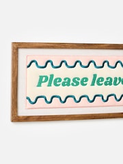 Oliver Bonas Pink Please Leave by 9 Wall Art - Image 3 of 5