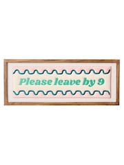 Oliver Bonas Pink Please Leave by 9 Wall Art - Image 5 of 5
