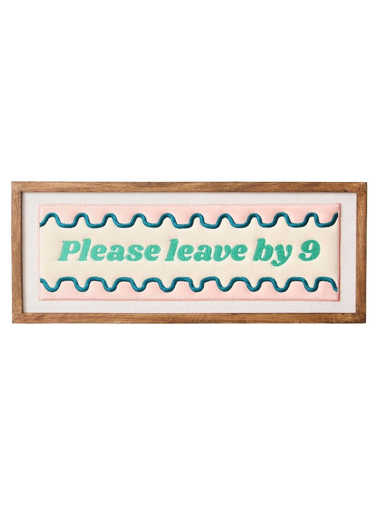 Oliver Bonas Pink Please Leave by 9 Wall Art - Image 5 of 5