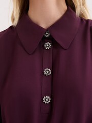 Phase Eight Red Petite Emily Burgundy Jumpsuit - Image 5 of 7