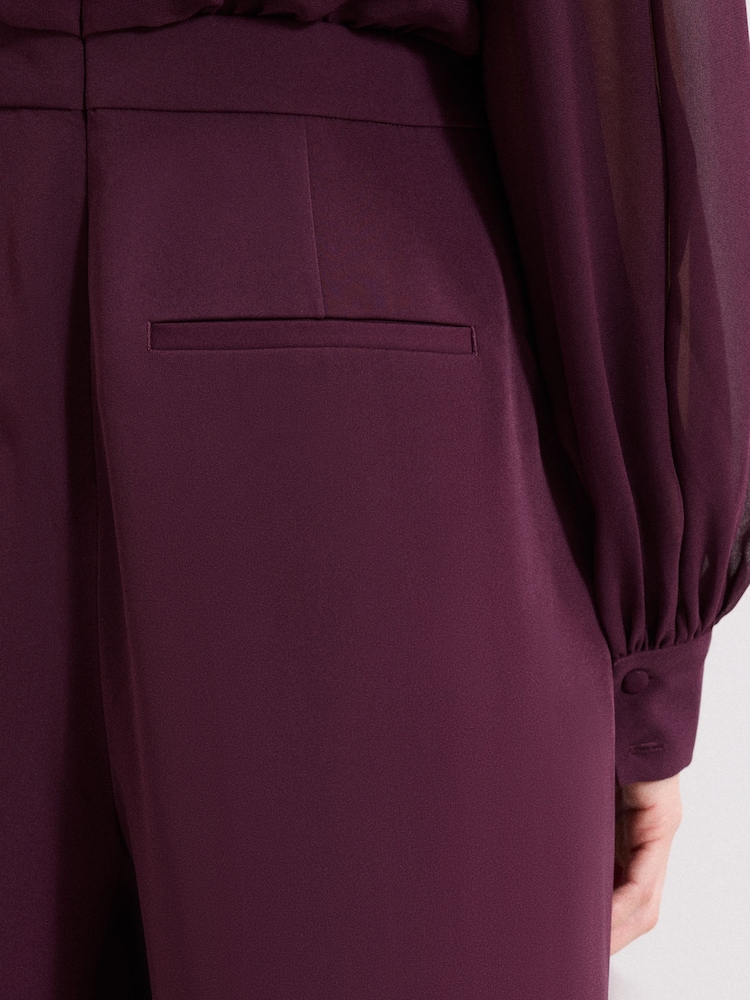 Phase Eight Red Petite Emily Burgundy Jumpsuit - Image 7 of 7 Phase Eight Red Petite Emily Burgundy Jumpsuit - Image 7 of 7