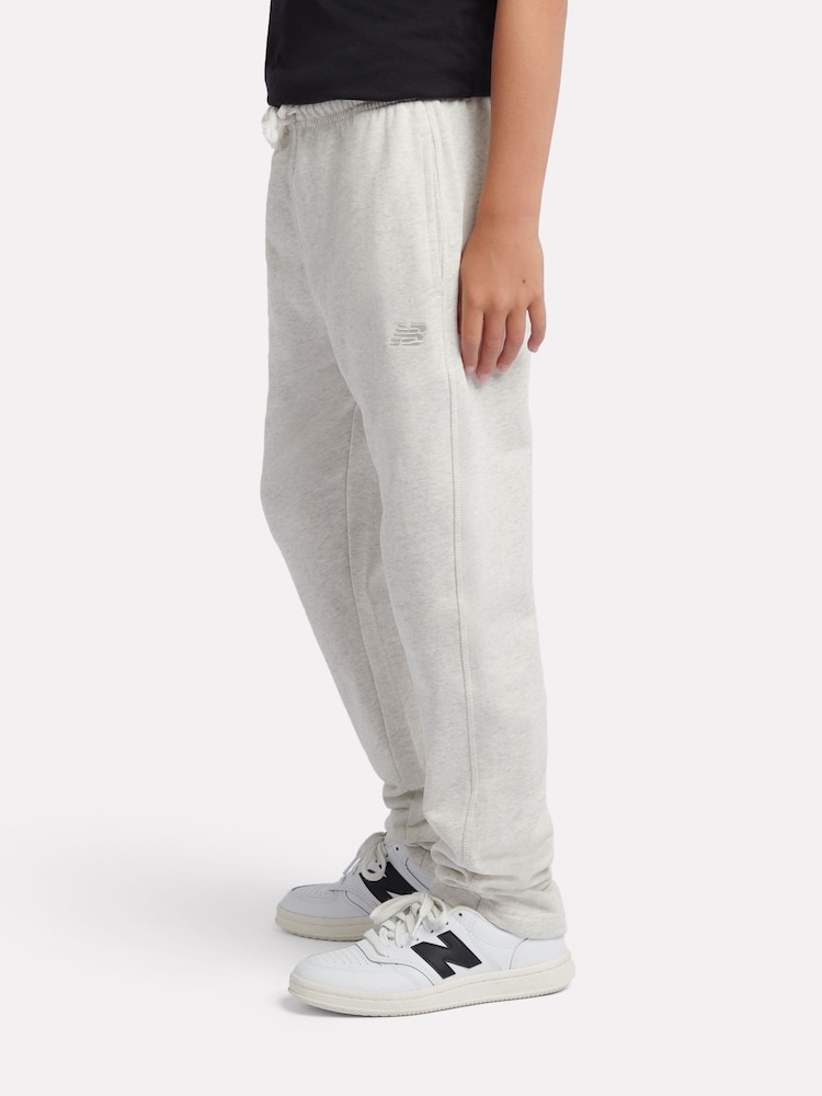 New Balance Grey French Terry Small Logo Straight Leg Joggers - Image 2 of 8 New Balance Grey French Terry Small Logo Straight Leg Joggers - Image 2 of 8