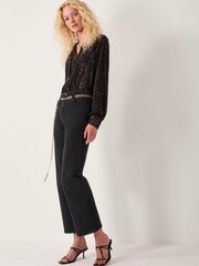 Monsoon Black Dory Sparkle Devoré Shirt - Image 3 of 5