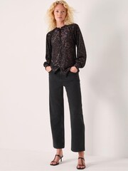 Monsoon Black Dory Sparkle Devoré Shirt - Image 4 of 5