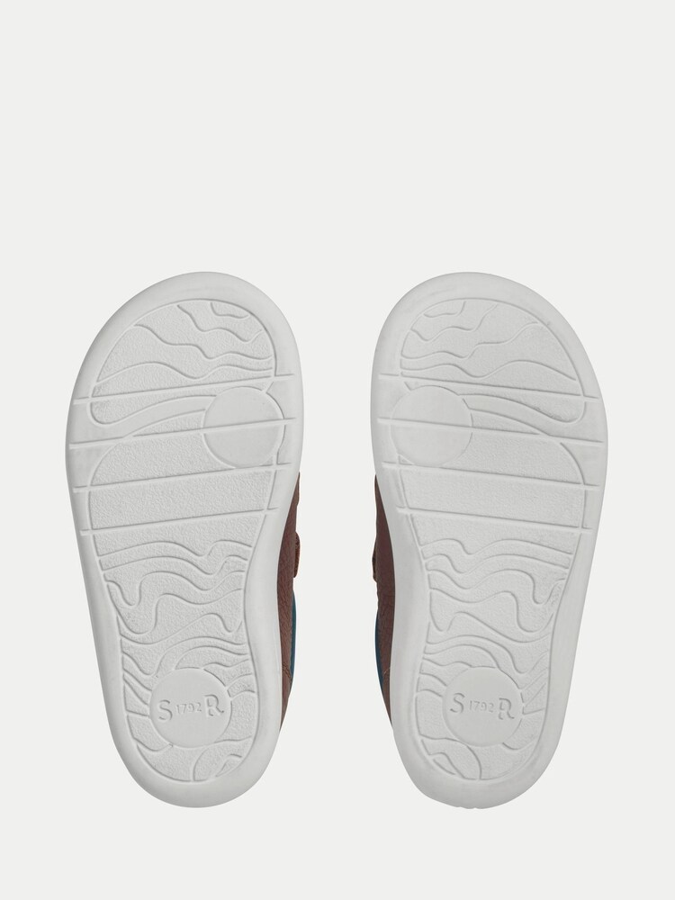 Start-Rite Playhouse Boys Leather Rip-Tape Casual Trainer Style First Walking Brown Shoes - Image 6 of 6