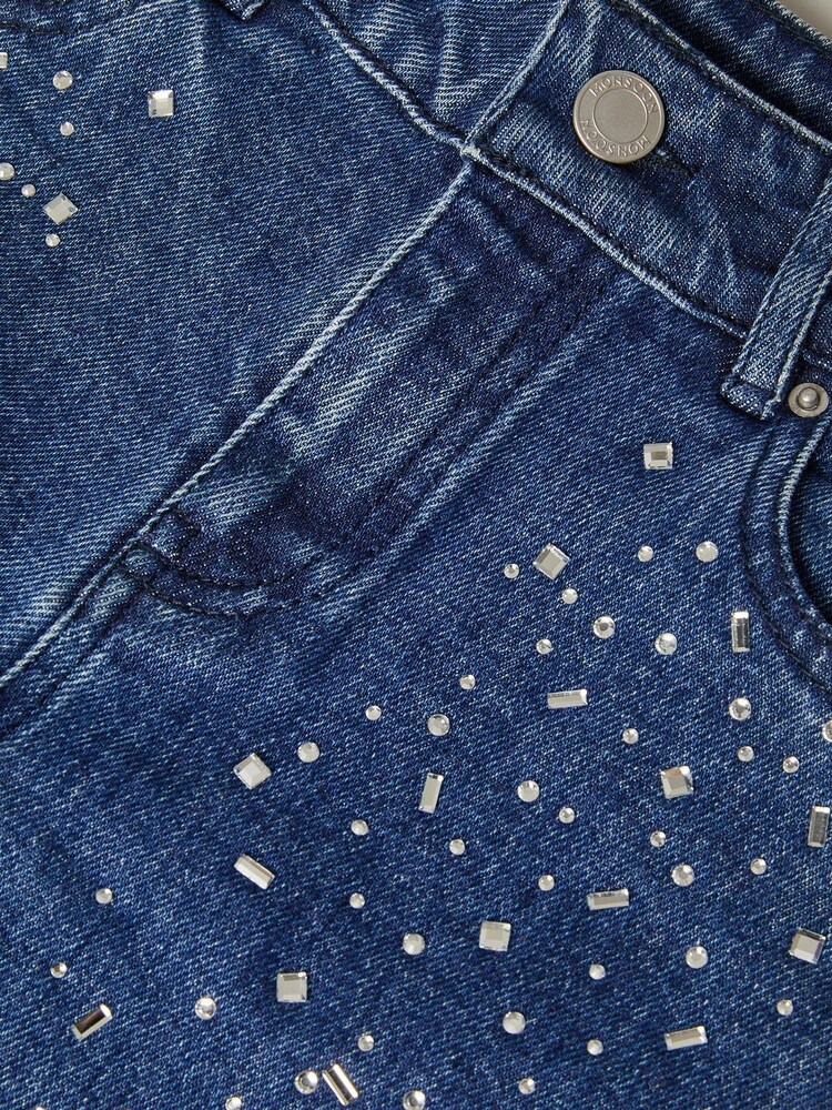 Monsoon Blue Heat Seal Jewel Wide Leg Jeans - Image 3 of 3 Monsoon Blue Heat Seal Jewel Wide Leg Jeans - Image 3 of 3