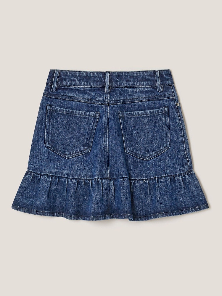 Monsoon Blue Jewel Heat Seal Denim Skirt - Image 2 of 3