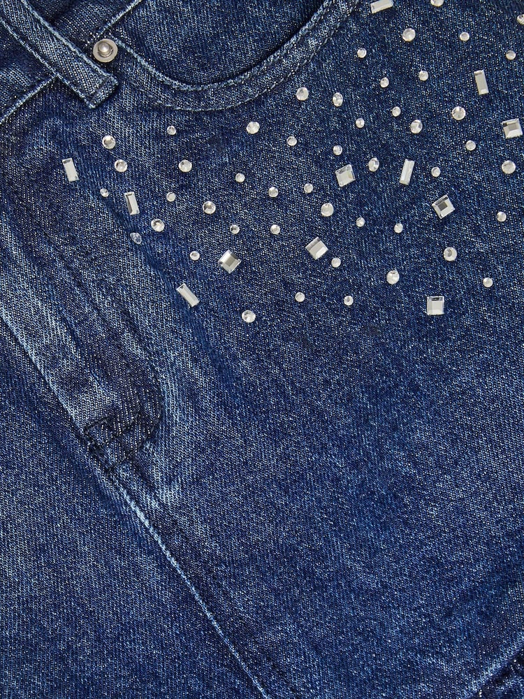 Monsoon Blue Jewel Heat Seal Denim Skirt - Image 3 of 3