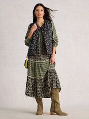 White Stuff Black Mabel Mixed Print Skirt - Image 1 of 6