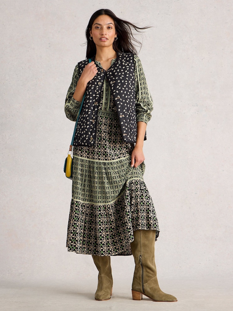 White Stuff Black Mabel Mixed Print Skirt - Image 1 of 6