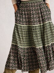 White Stuff Black Mabel Mixed Print Skirt - Image 4 of 6