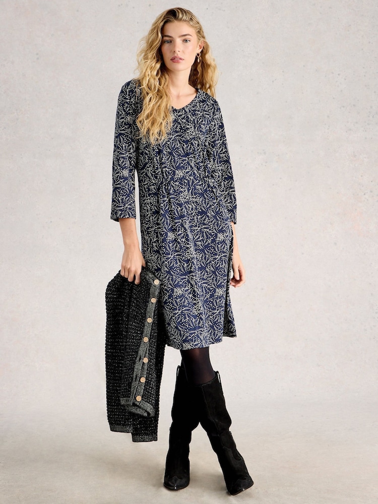 White Stuff Blue Tallie Jersey Dress - Image 1 of 6