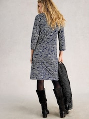White Stuff Blue Tallie Jersey Dress - Image 2 of 6