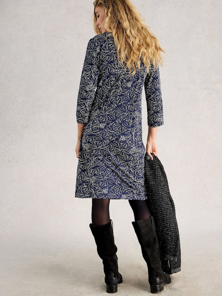 White Stuff Blue Tallie Jersey Dress - Image 2 of 6