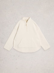 White Stuff White Wren Half Zip Jumper - Image 5 of 6