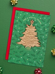 Hallmark Green Special Friend Wooden Keepsake Christmas Card - Image 1 of 6