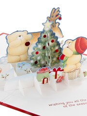 Hallmark Blue 3D Pop Up Forever Friends Reindeer Christmas Card - Image 2 of 5
