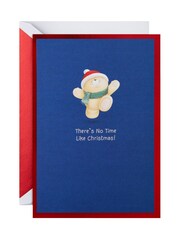 Hallmark Blue 3D Pop Up Forever Friends Reindeer Christmas Card - Image 3 of 5
