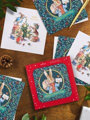 Hallmark Green 16 Pack Peter Rabbit Christmas Cards 2 Designs - Image 1 of 5