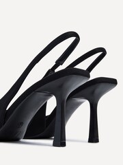 Linzi Black Fling Slingback Court Style Heel Shoes - Image 4 of 6