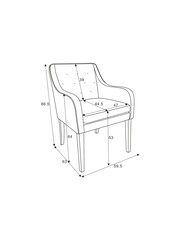 Tweedy Plain Light Natural Rose Dining Chair - Image 8 of 9