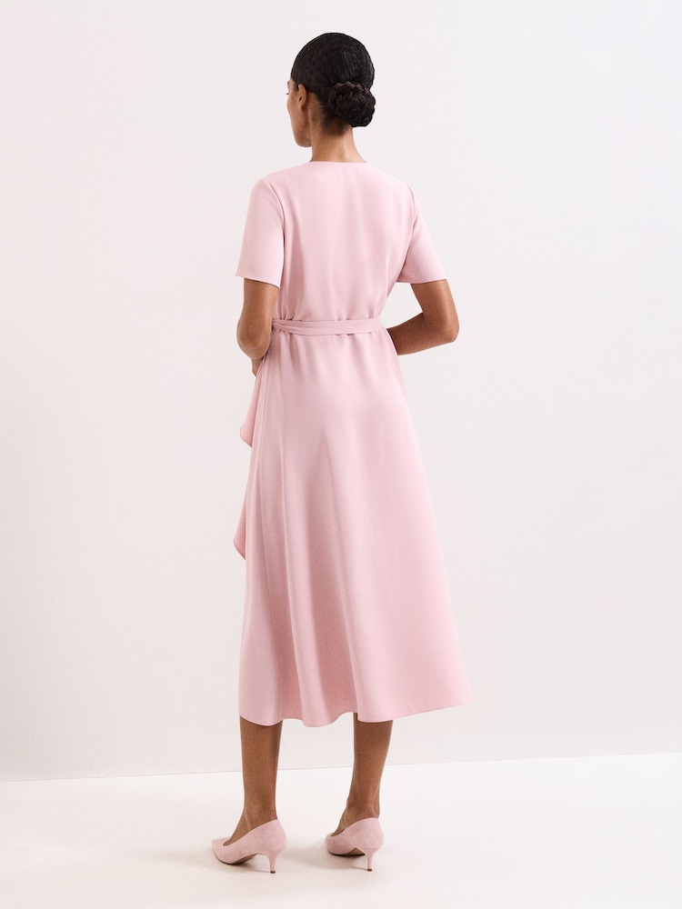 Phase Eight Light Pink Julissa Wrap Dress - Image 2 of 7 Phase Eight Light Pink Julissa Wrap Dress - Image 2 of 7