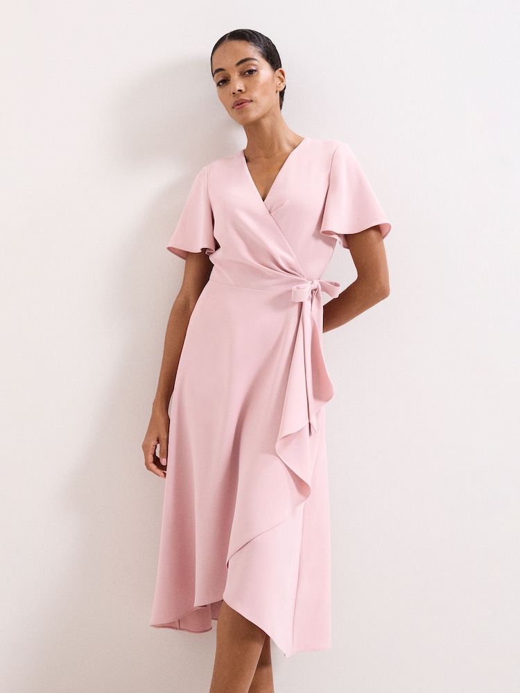 pink wrap dress women Phase Eight Women's Julissa Wrap Midi Dress