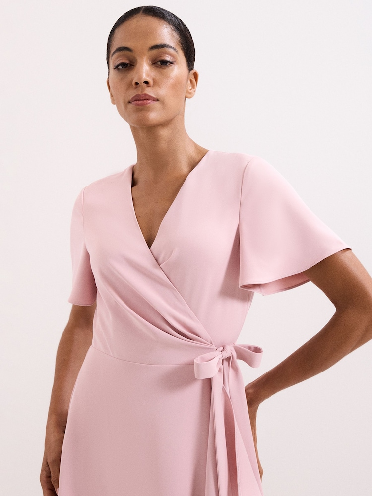 Phase Eight Julissa Wrap Dress Pale Pink Size 6