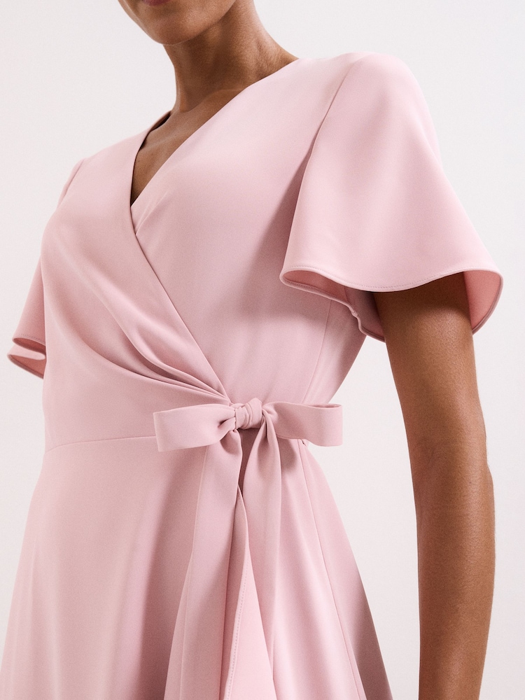 dusty pink maxi dress Inflorescence Blush Pink Mesh Floral Bardot Maternity Maxi Dress – Club L  London