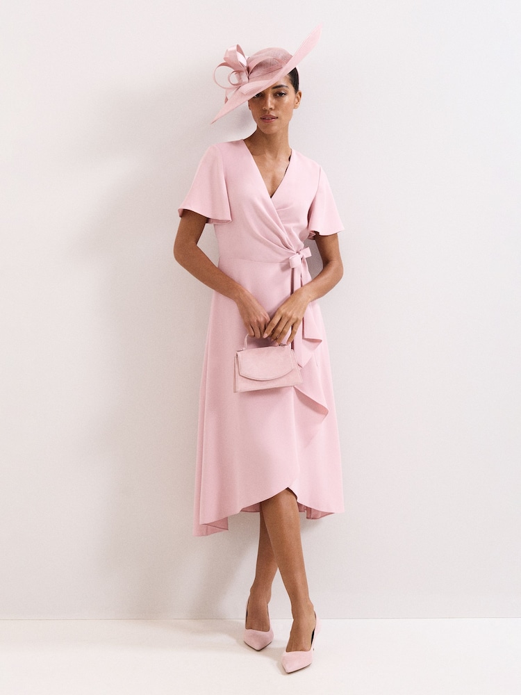 Phase Eight Light Pink Julissa Wrap Dress - Image 7 of 7 Phase Eight Light Pink Julissa Wrap Dress - Image 7 of 7