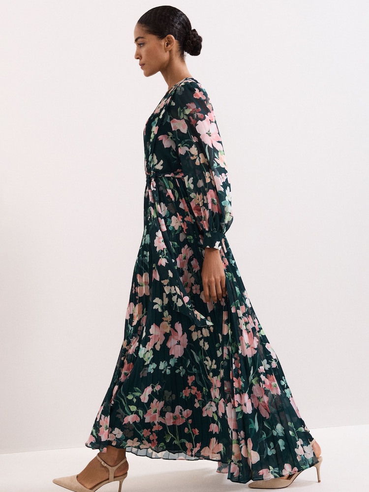 Phase Eight Blue Rosa Floral Dress - Image 10 of 10