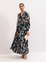 Phase Eight Blue Petite Rosa Floral Dress - Image 1 of 6