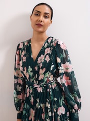 Phase Eight Blue Petite Rosa Floral Dress - Image 4 of 6