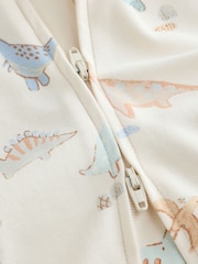 Neutral Dinosaur Two Way Zip Baby Sleepsuits 3 Pack (0-2yrs) - Image 12 of 13