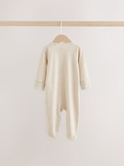 Neutral Dinosaur Two Way Zip Baby Sleepsuits 3 Pack (0-2yrs) - Image 5 of 13