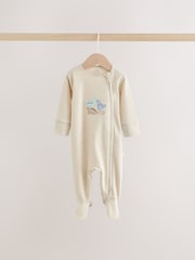 Neutral Dinosaur Two Way Zip Baby Sleepsuits 3 Pack (0-2yrs) - Image 6 of 13