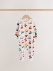 Bright Transport Two Way Zip Baby Sleepsuits 4 Pack (0mths-2yrs) - Image 5 of 18