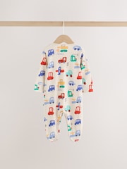 Bright Transport Two Way Zip Baby Sleepsuits 4 Pack (0mths-2yrs) - Image 9 of 18