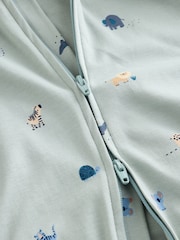 Blue 3 Pack Two Way Zip Baby Sleepsuits 3 Pack (0mths-3yrs) - Image 12 of 13
