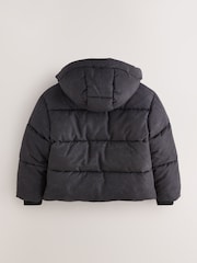 smALLSAINTS Washed Black Underground Short Padded Coat - Image 11 of 16